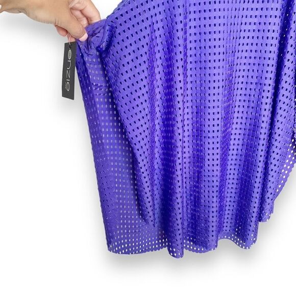 Onzie Molly Jersey Mesh Tank with Flyaway Sides Periwinkle Women’s One Size Fits - Picture 3 of 11